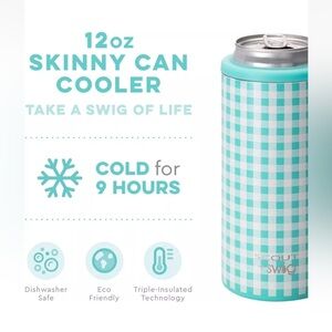 SCOUT x Swig Life 12oz Skinny Can Cooler, Stainless Steel, Barnaby Checkham